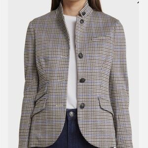 Rag & Bone Checkered Blazer in Brown, Black, and Blue